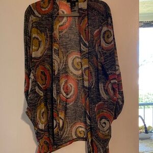 Ali Miles Multicolor Swirl Cardigan